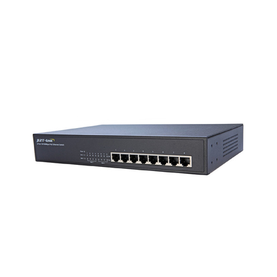 100M 8 Port Unmanaged POE Switch Rack Mounted Built In Power Supply
